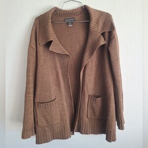 Bannana Republic Merino Wool Cardigan Open Front Sweater Extra Fine Italian Wool